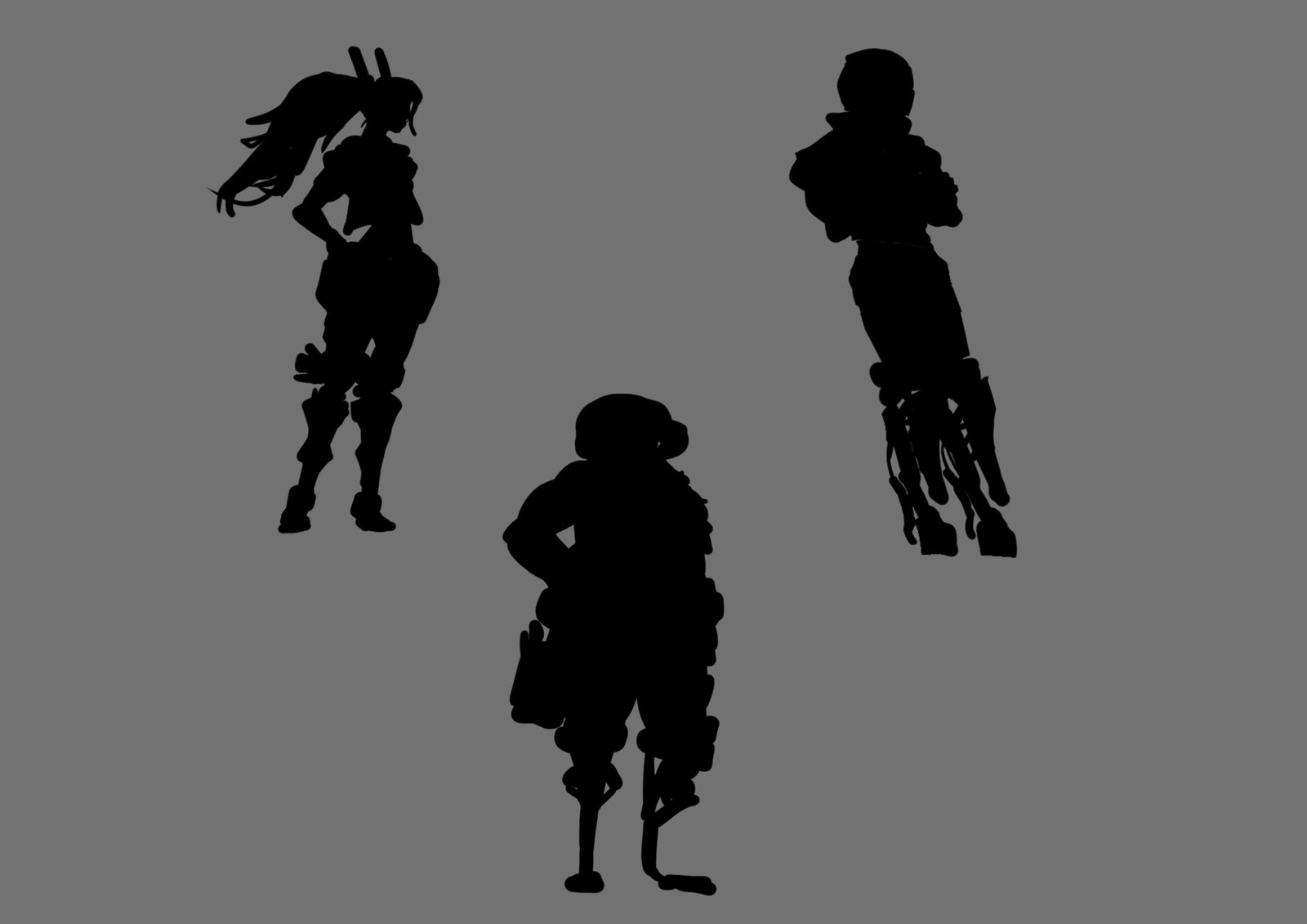 The character silhouettes seperate.